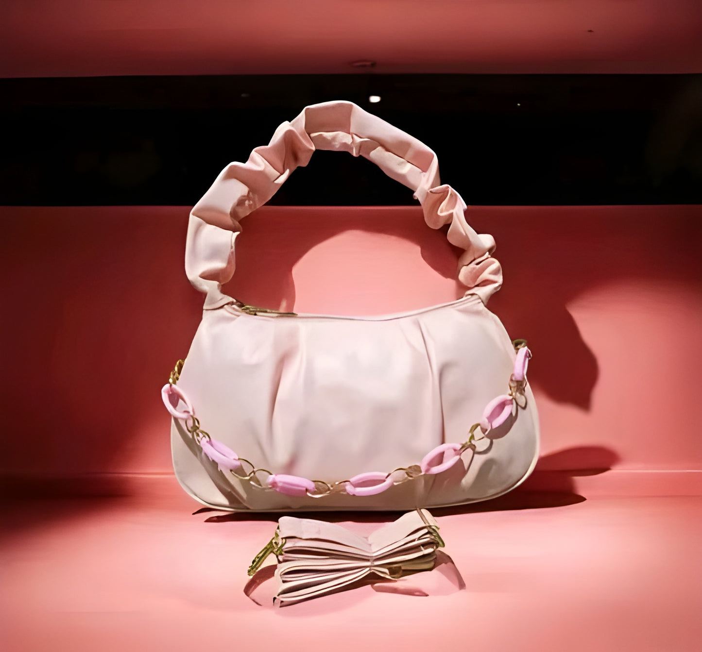 Ruched Handle Shoulder Bag