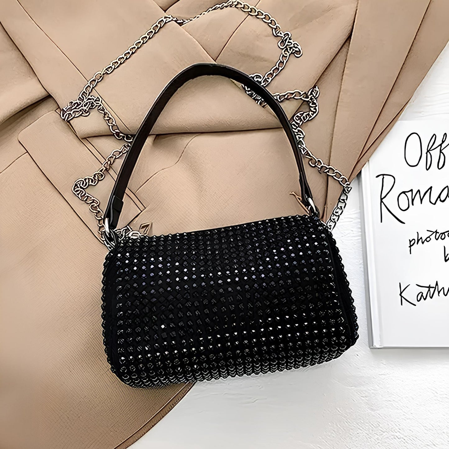 BBC- Black Beaded Crossbody