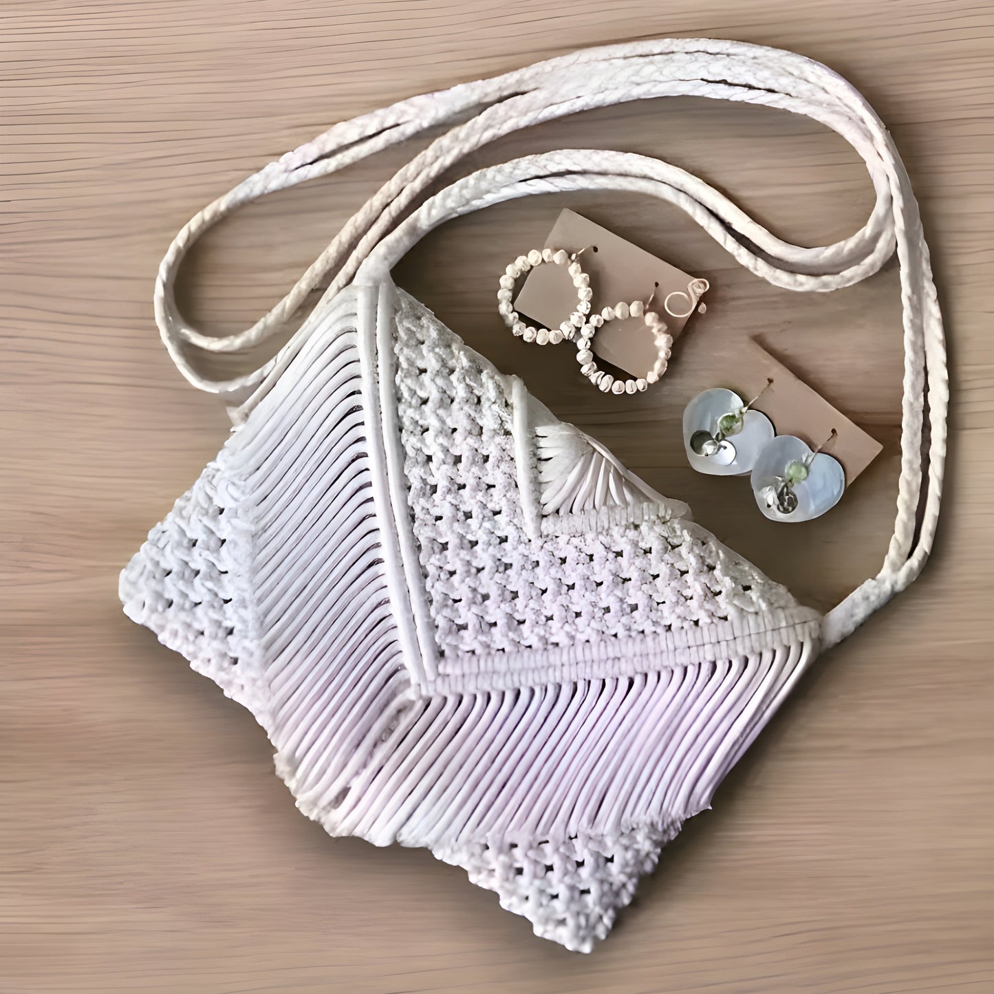 Crochet Tassel Envelop Bag