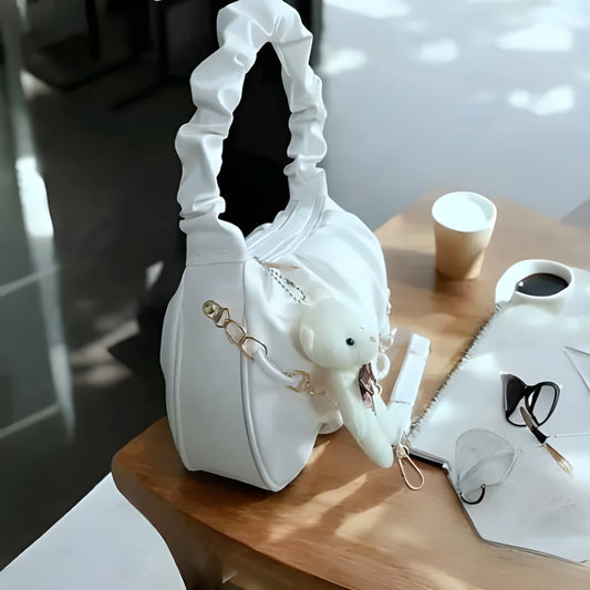 Ruched Handle Shoulder Bag