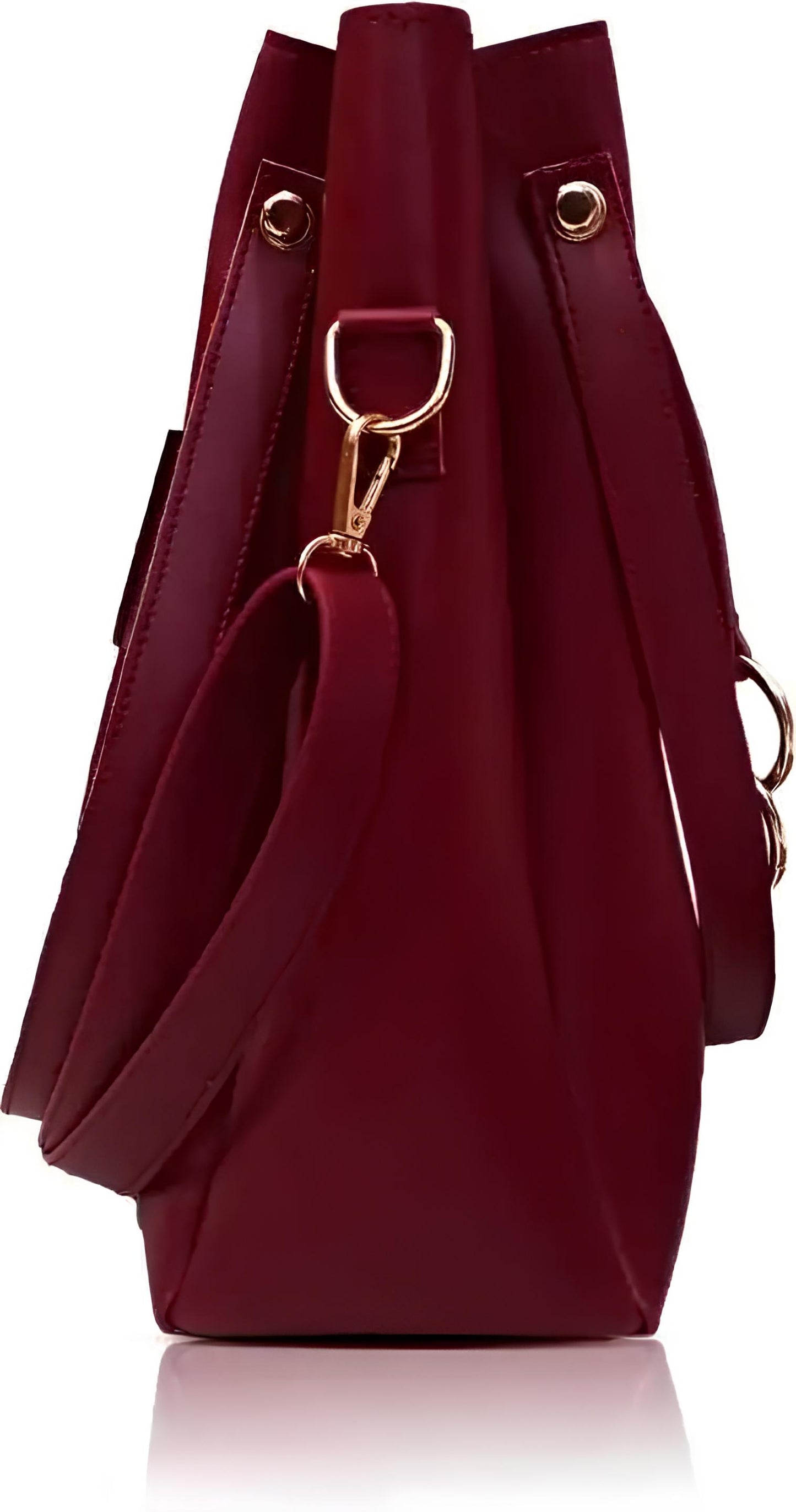 Maroon Tote + Clutch Combo